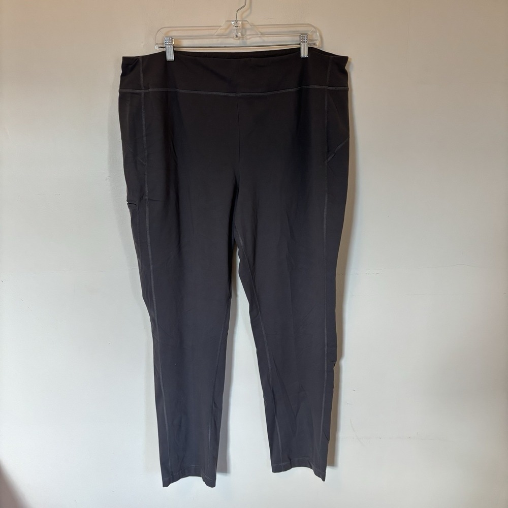 Duluth Trading Womens NoGA Classic Slim Leg‎ Pants 2XL x 31 Gray Leggings